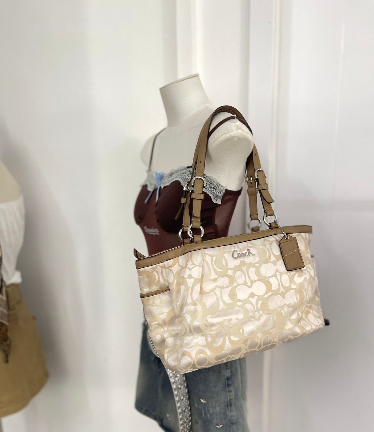 Coach Signature C Soho Pleated Tote