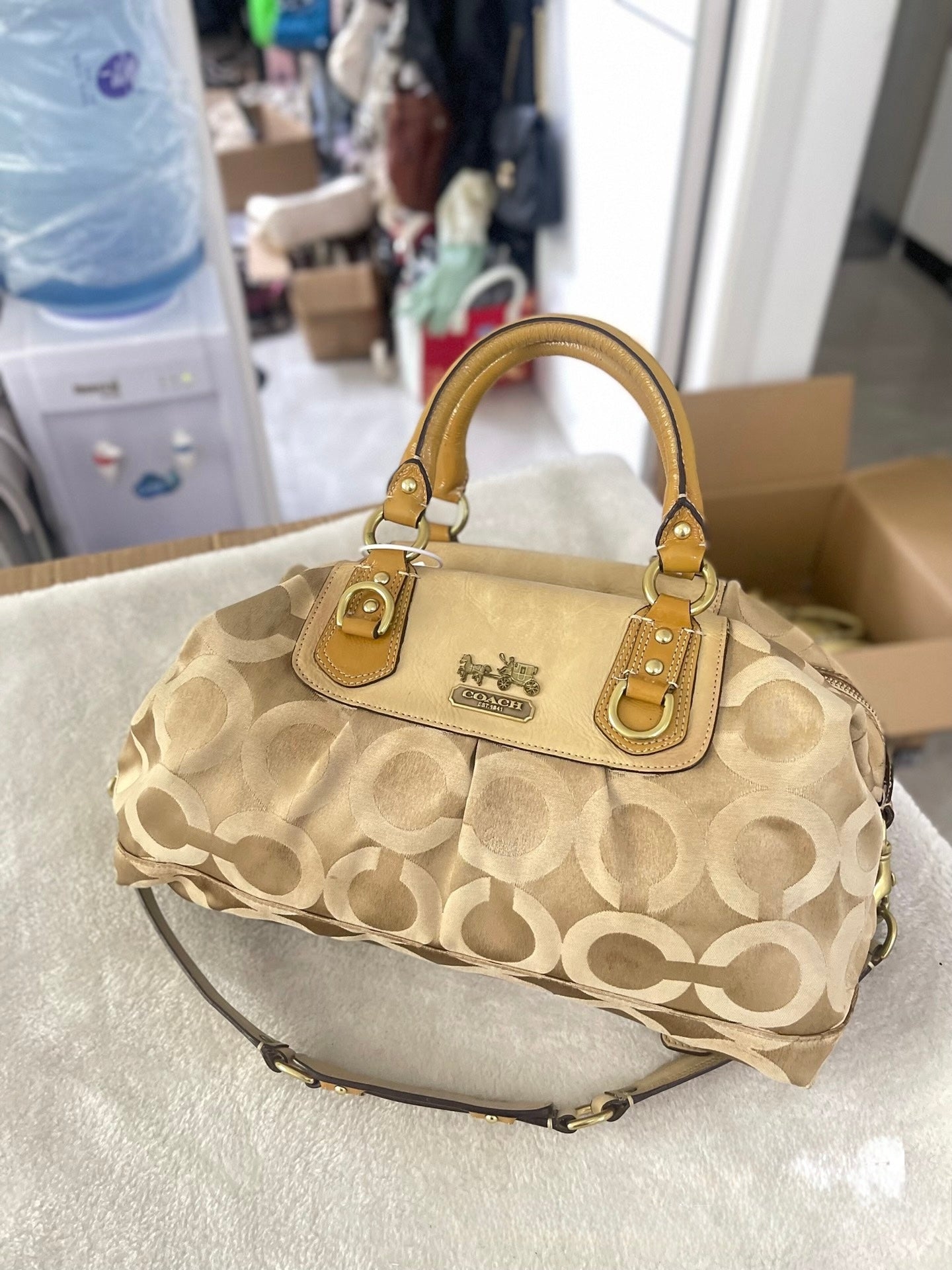 Coach Ashley Signature Sateen Satchel