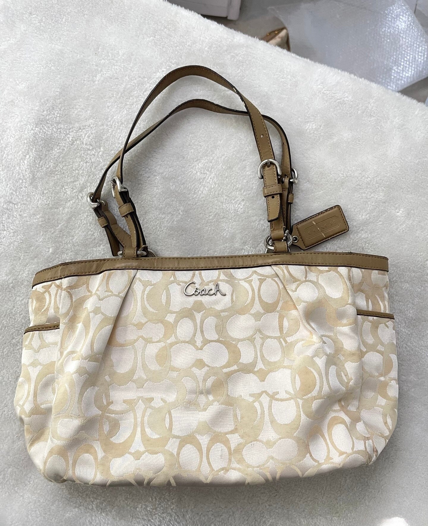Coach Signature C Soho Pleated Tote