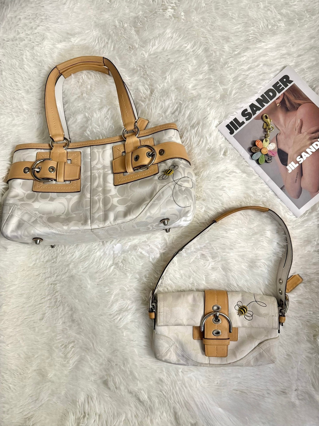 Vintage Y2K Coach Soho Optic Bumblebee Flap Bag