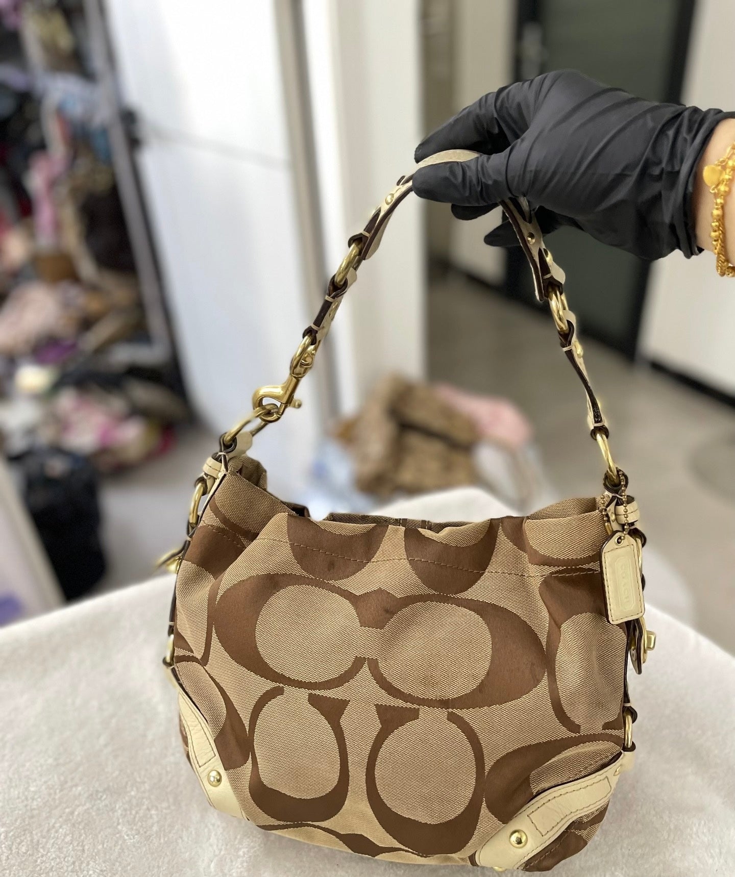 Coach Signature Carly Hobo Bag