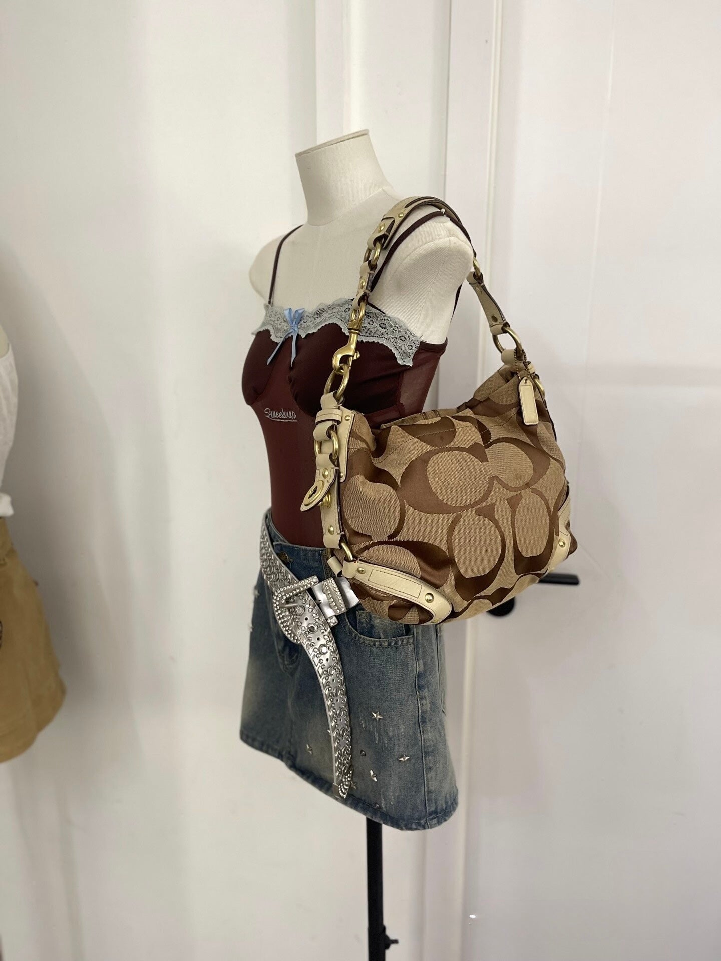 Coach Signature Carly Hobo Bag