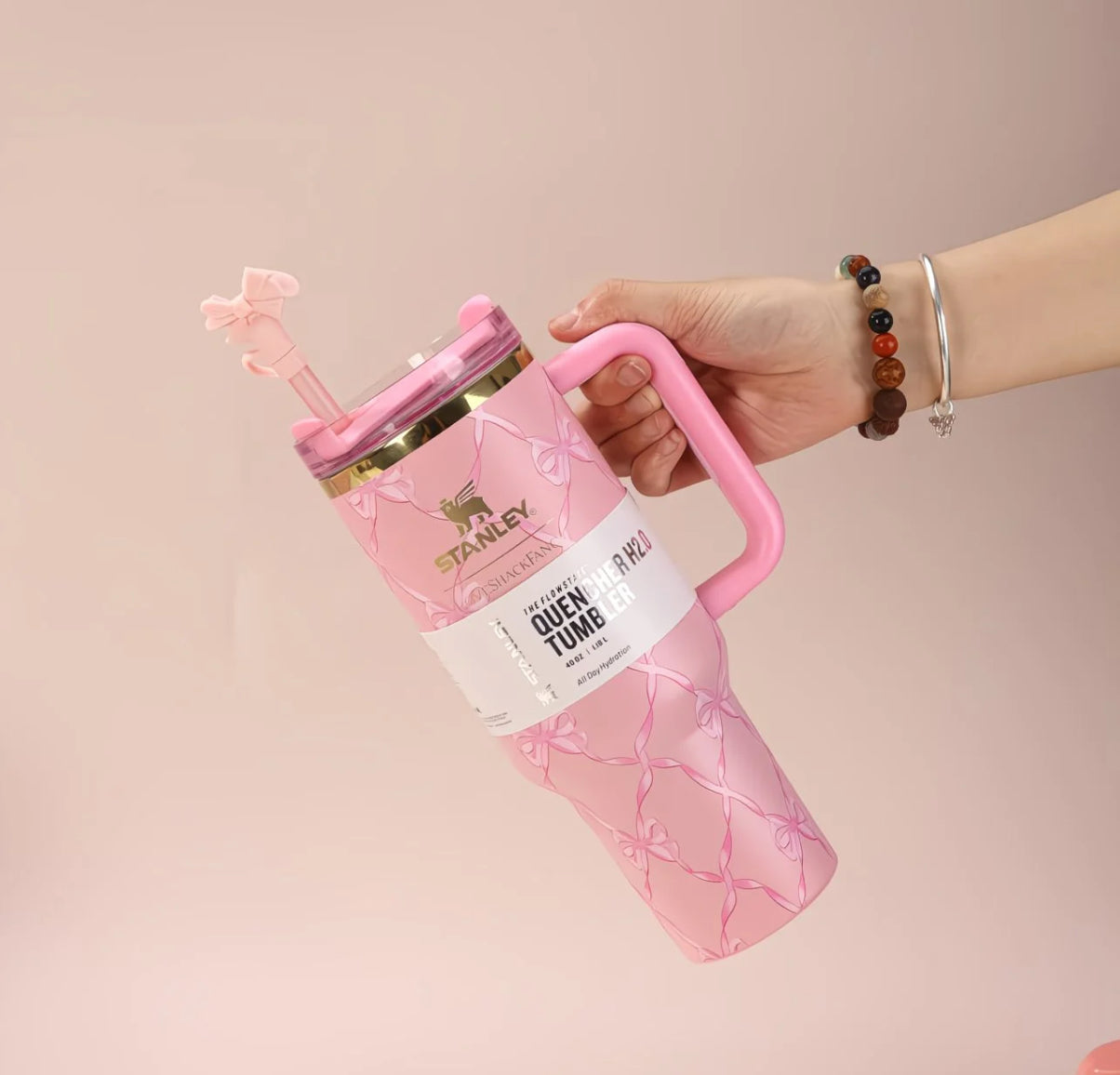 Stanley x LoveShackFancy Special Edition 40 oz Quencher with FREE Charm💖
