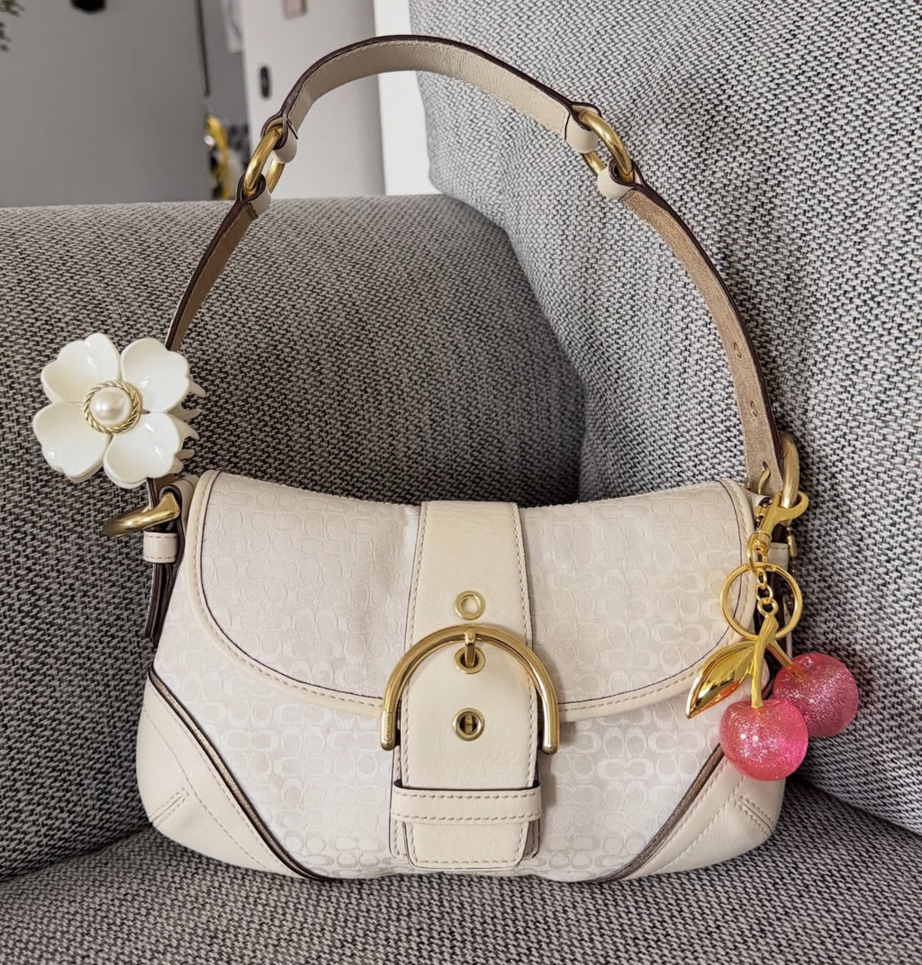 Coach White & Gold mini Soho