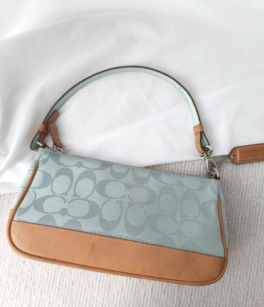 Vintage Coach Soho Signature Demi Shoulder bag in Baby Blue