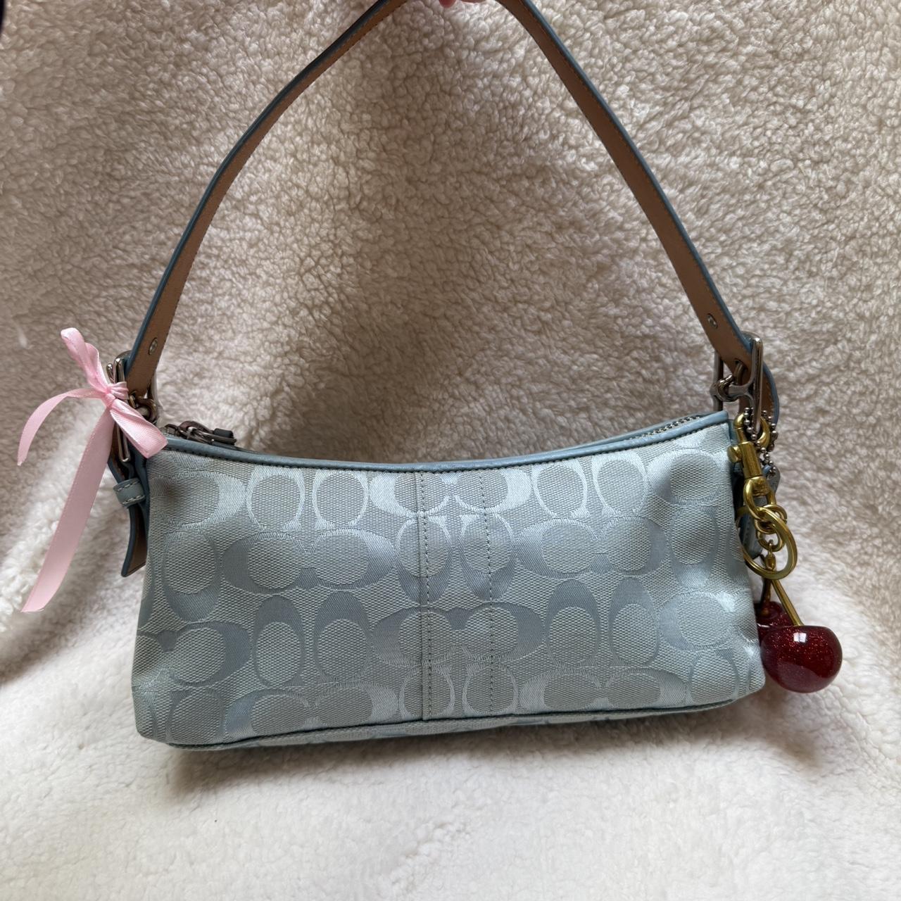 Vintage Y2K Coach Baguette (Shoulder Bag) in baby blue