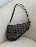 Navy Dior Saddle Trotter Shoulder Bag