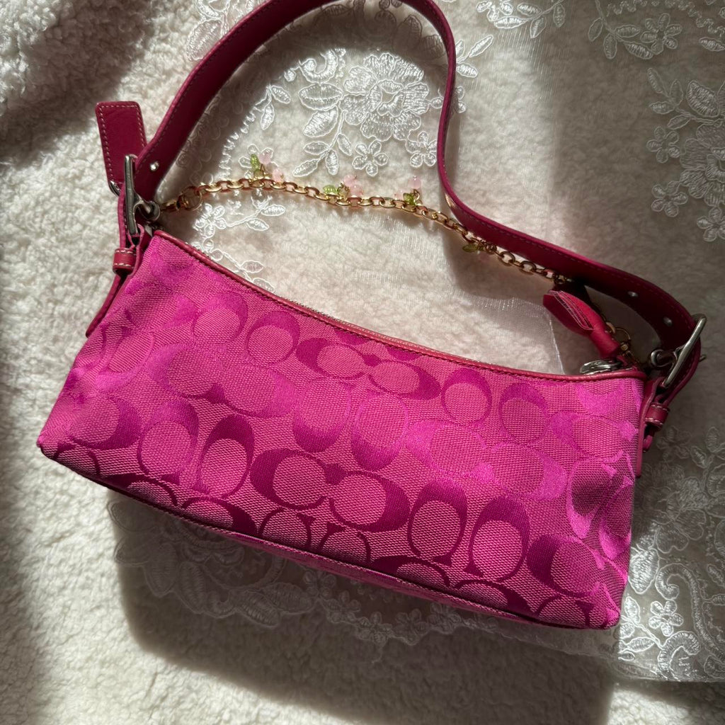Vintage Y2K Coach Baguette (Shoulder Bag) in hot pink