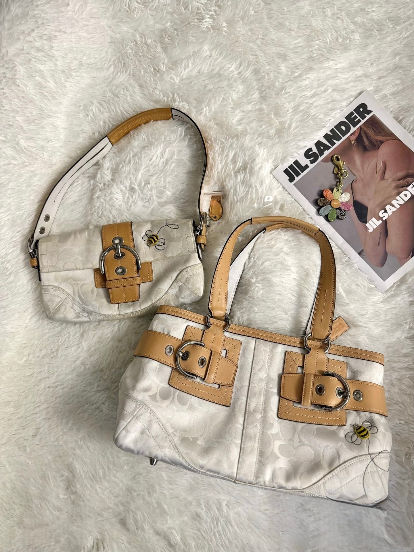 Vintage Y2K Coach Soho Optic Bumblebee Flap Bag