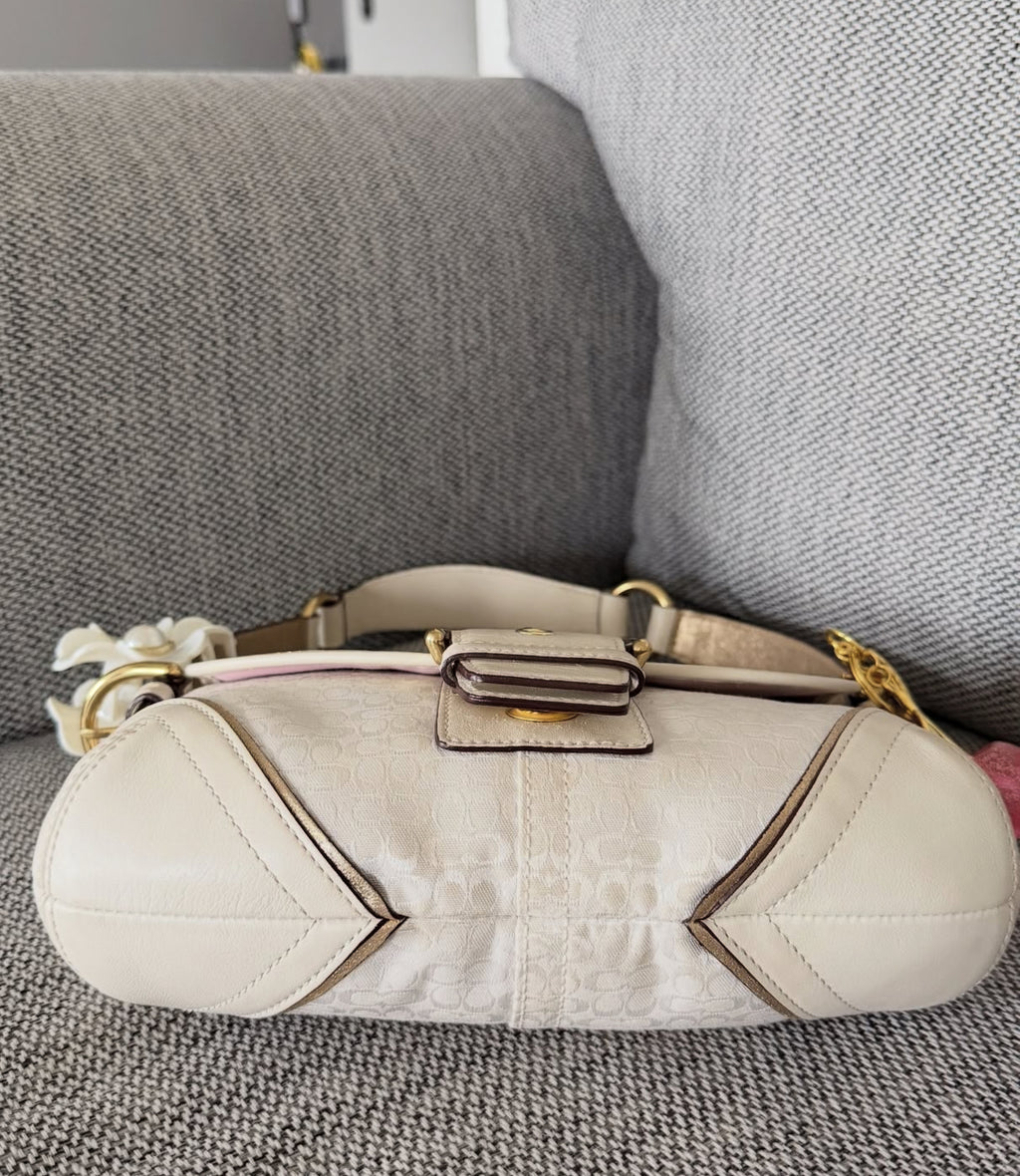 Coach White & Gold mini Soho