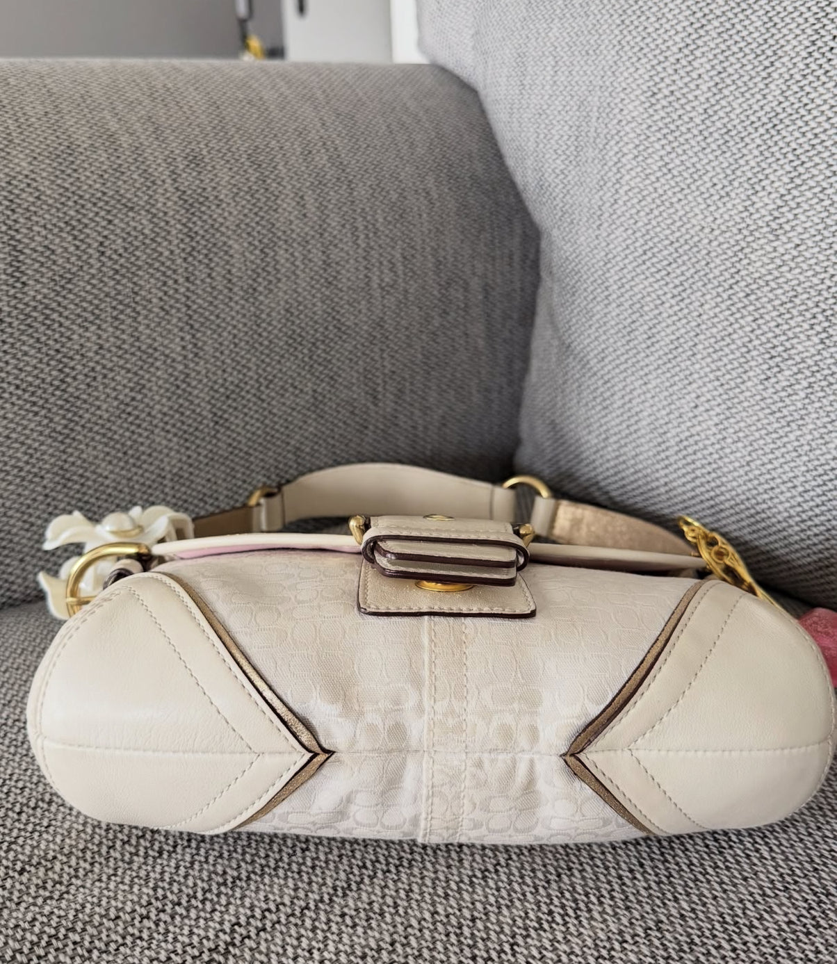 Coach White & Gold mini Soho