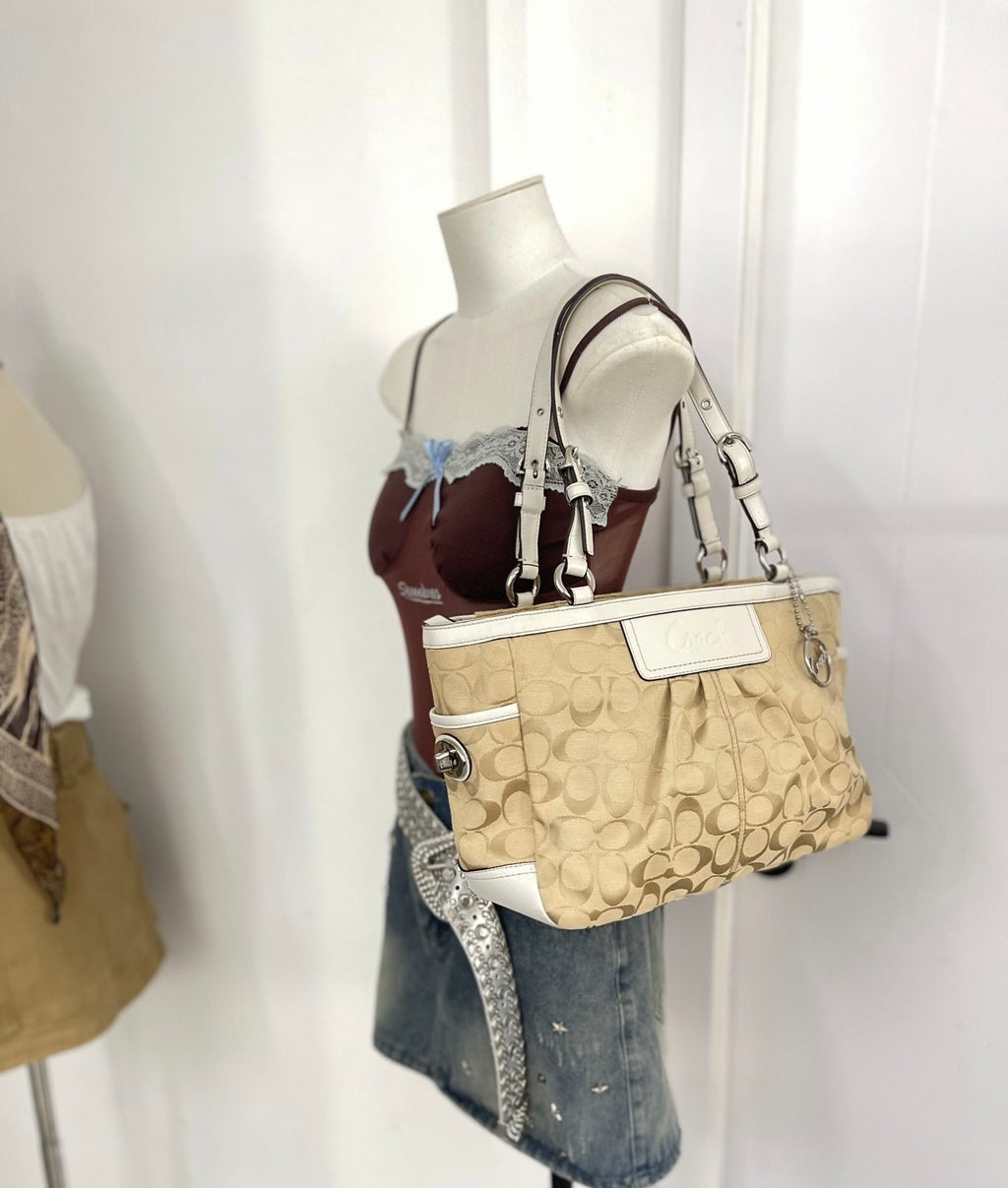 Coach Signature C Soho Pleated Tote