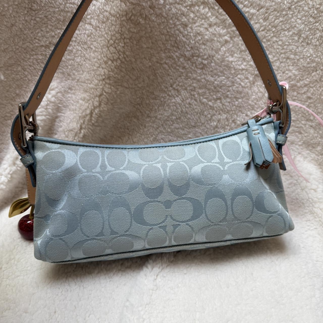 Vintage Y2K Coach Baguette (Shoulder Bag) in baby blue