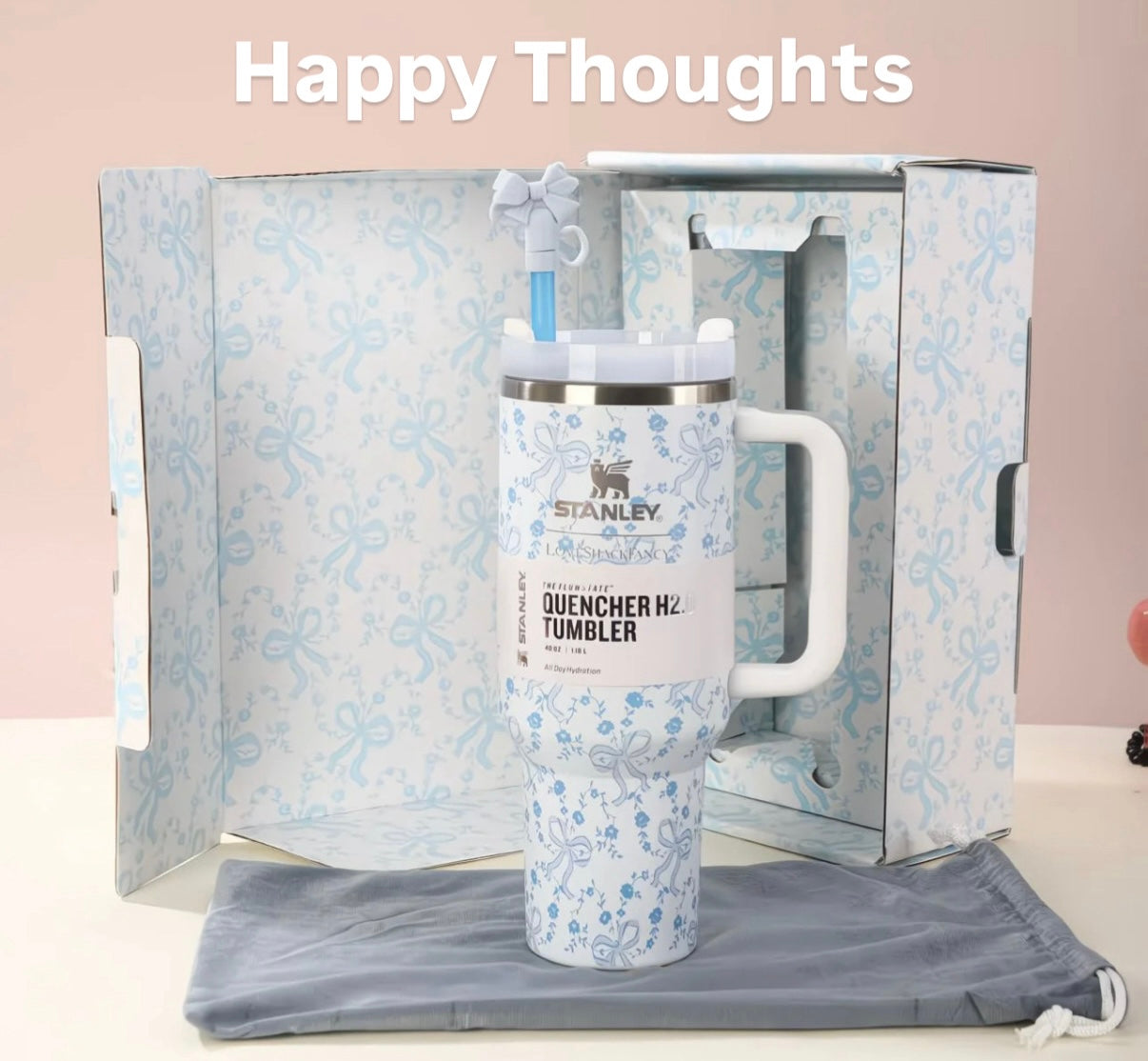 Stanley x LoveShackFancy Special Edition 40 oz Quencher with FREE Charm💖