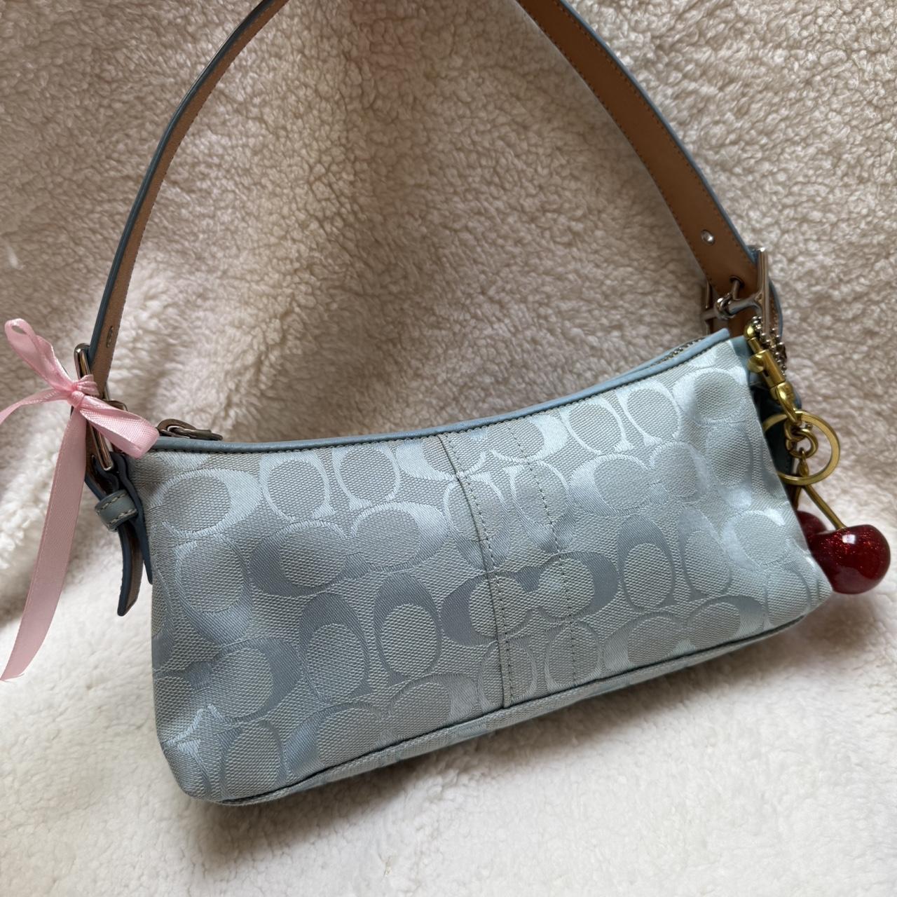 Vintage Y2K Coach Baguette (Shoulder Bag) in baby blue