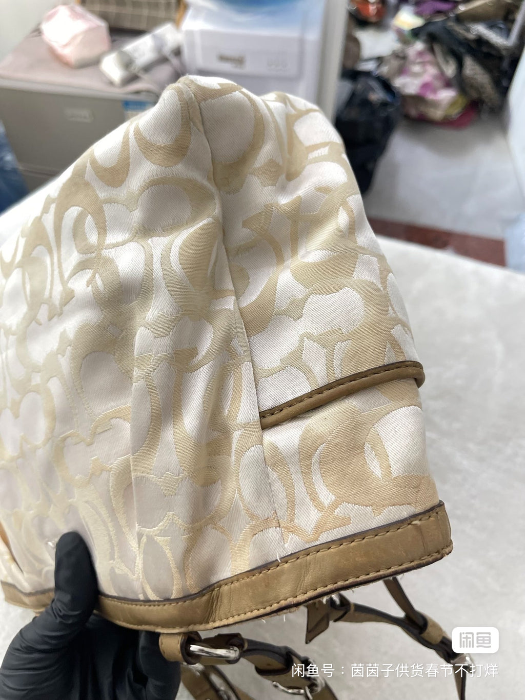 Coach Signature C Soho Pleated Tote