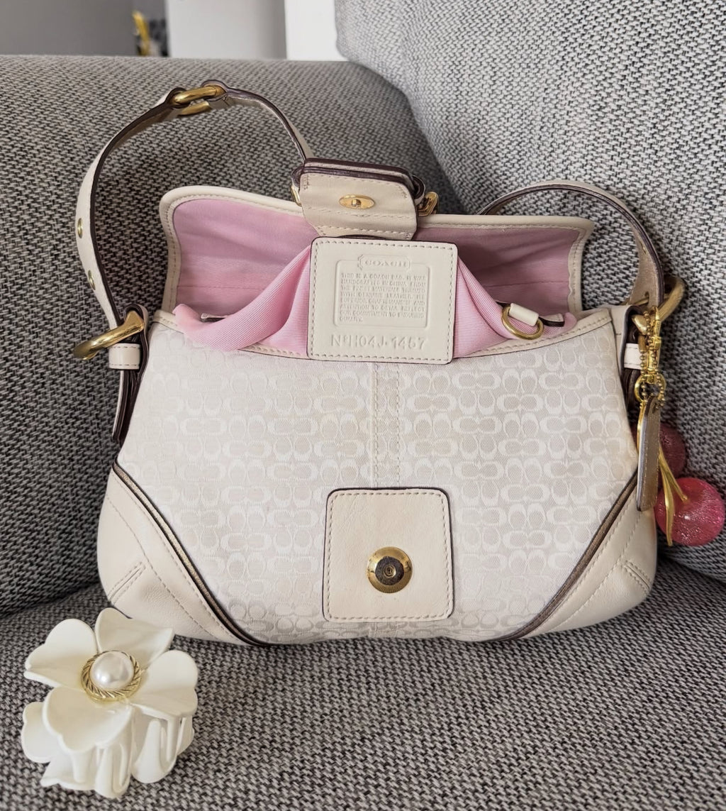 Coach White & Gold mini Soho
