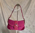 Vintage Y2K Coach Soho Flap Bag in Hot Pink